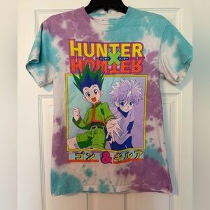 Hunter x Hunter tie-dye graphic t-shirt W/the characters Gon Freecss and Killua